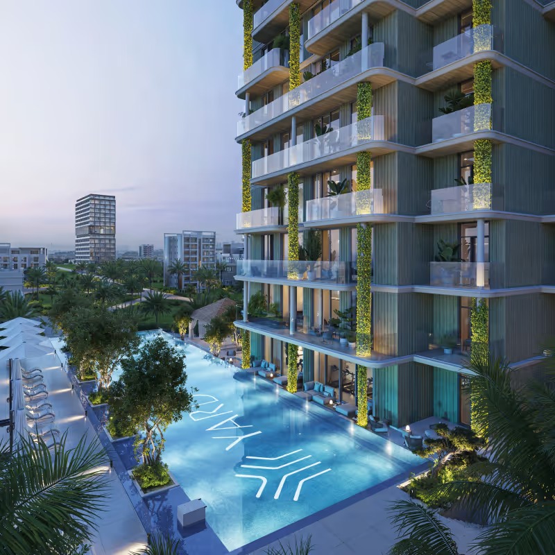 1 Bedroom Apartment for Sale | Oakyard Residences JVC | Pool & Park View | Freehold Investment Property